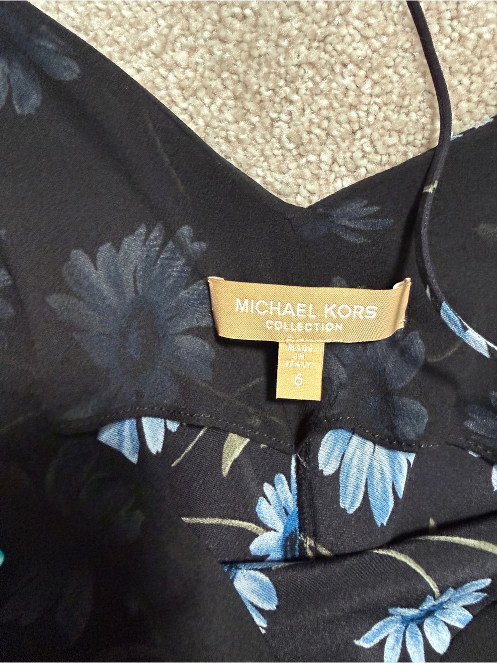 Michael Kors Collection Daisy Silk Crepe de Chine Handkerchief Slip Dress size 6 - Picture 6 of 15